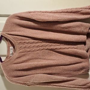 Rose pink velvet sweater